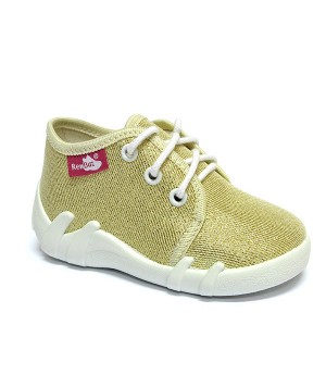 Ivanka gold glitter shoes with laces