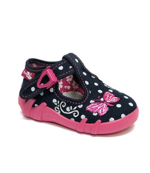 Susie polka dots shoes with a butterfly