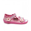 Pink sandals with flowers