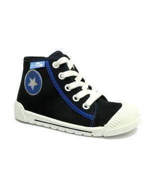 Black high top sneakers for a boy