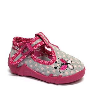 Piper pink and grey shoes with butterfly