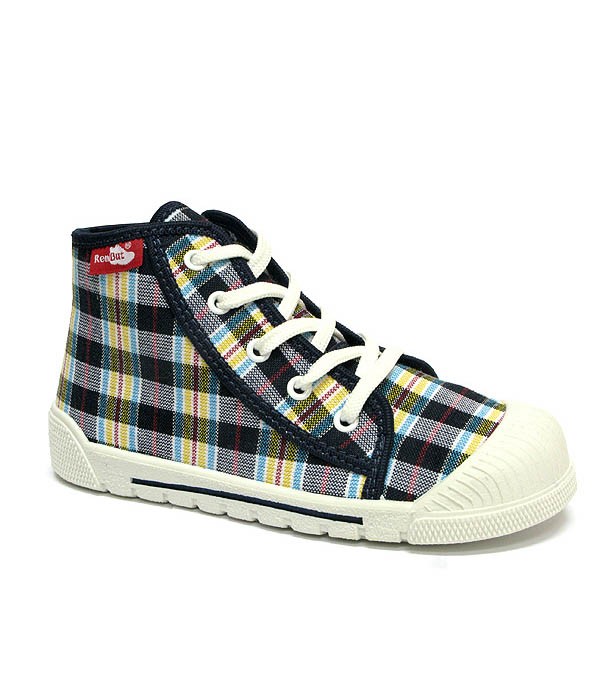Checkered high top sneakers