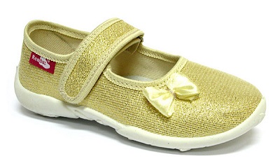 Gold glitter shoes for older girls